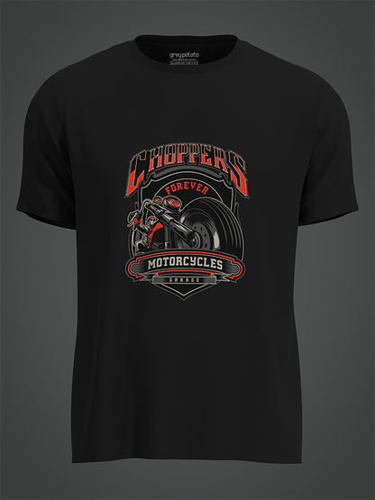 Choppers Forever, Motorcycles Garage - Unisex T-shirt
