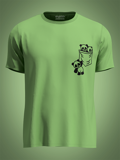 Pandas Pocket - Unisex T-shirt