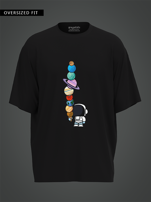 Astronaut With Ice-cream- Unisex OverSized T-shirt